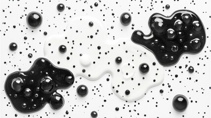 Abstract Black and White Puddle