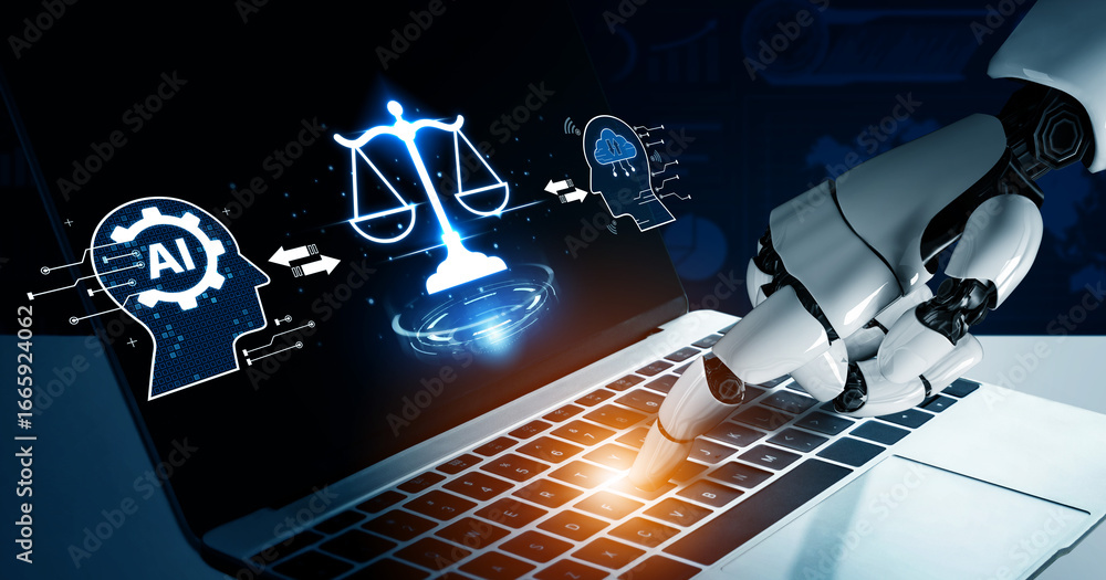 Poster ai ethics ensures fairness, transparency, and responsibility in intelligent systems, guiding safe an