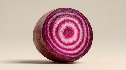 Beetroot slice, concentric circles