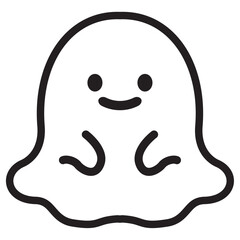 シンプルでかわいいお化けのイラスト