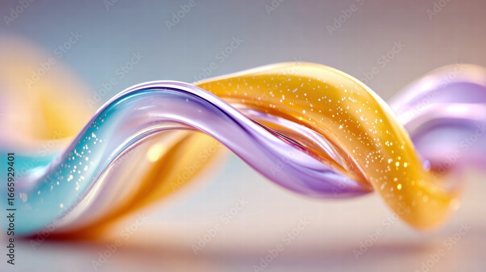 Poster vibrant abstract composition featuring flowing colors and smooth shapes.