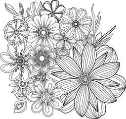 Abstract geometric composition with vibrant color accents and text elements