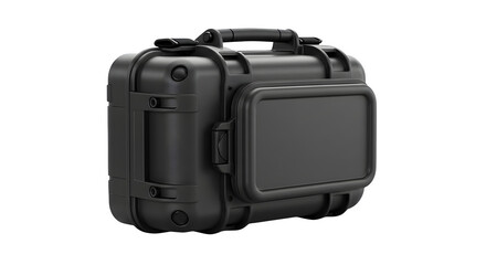 Matte black, rigid case stands out against a black background, ready for product showcase, gear container, or branding.