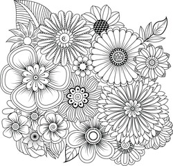 Abstract geometric composition with vibrant color palette and typography