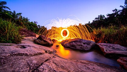 sunset in the mountains