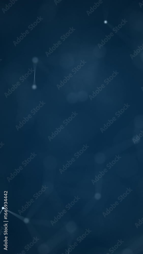 Aufkleber 4k vertical video plexus looped animation. abstract technology background with moving glowing dots a