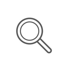 Magnifying glass line icon.
