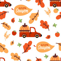 Harvest seamless pattern for kids