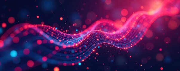 Abstract colorful data streams, vector graphics, ai, technology, vector