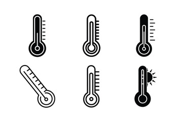 Thermometer Icon Set, Vector Illustration