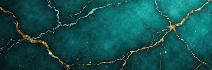 Deep teal marble with dramatic veining, luxurious backdrop , mineral, pattern