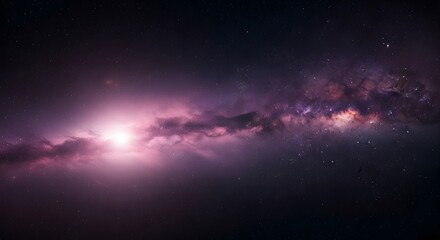 Fototapeta premium Stunning Cosmic Panorama: A Celestial Dance of Stars and Colors in the Universe