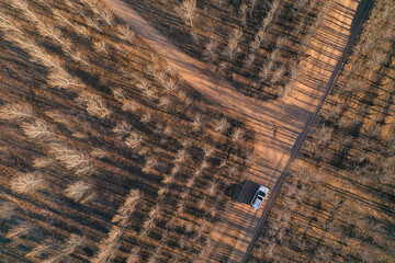 Winter landscape with snow covering the grasslands of the serene prairie