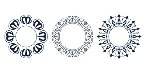 Intricate Mandala Design with Rounded Ornamental Patterns for Laser Cutting, Wall Art, Home Decor, Meditation Spaces, and Spiritual or Bohemian Style Decorative Elements