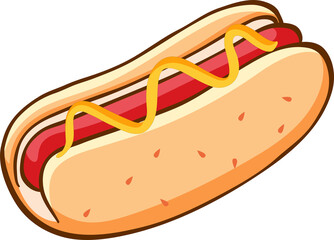 hot dog with mustard