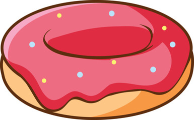 vector illustration of a donut