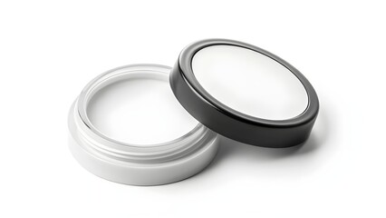 Stylish Eye Shadow Single Pot Mockup with Blank Round Design in Open View and Soft Focus Effect &ndash; Modern Cosmetic Packaging Display for Professional Branding