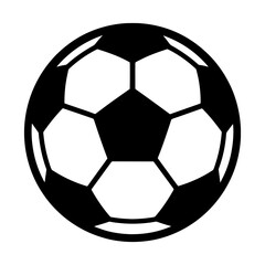 Fototapeta premium A black and white soccer ball. The ball is round and has a black and white pattern. The ball is the main focus of the image