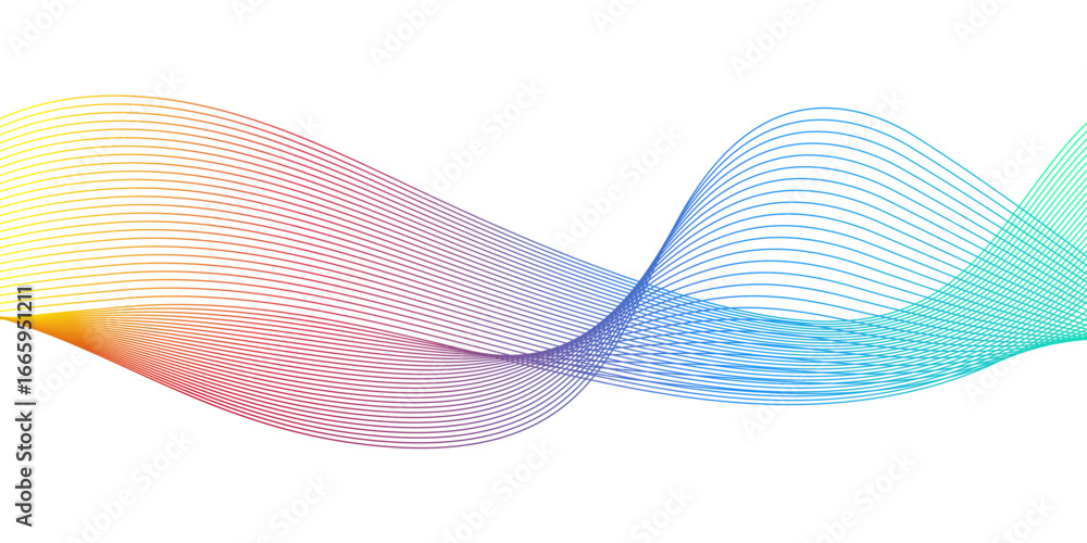 Poster abstract background with lines and waves. medium banner size. element for design isolated on white.