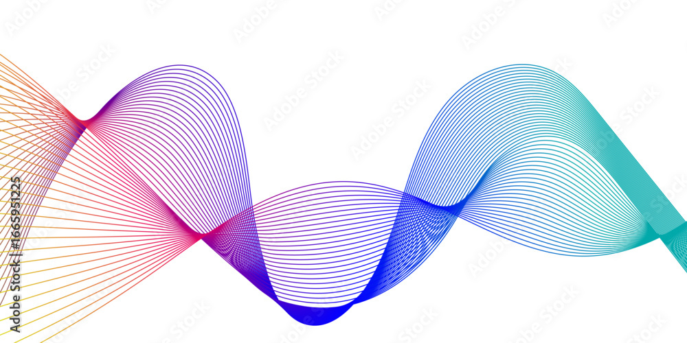 Poster abstract background with lines and waves. medium banner size. element for design isolated on white.