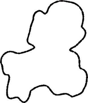 手描きのゆるい岐阜県の地図イラスト