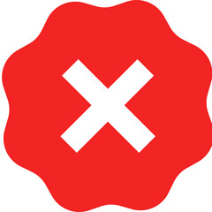 Obraz premium Wrong Symbol Icon