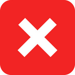 Obraz premium Wrong Symbol Icon