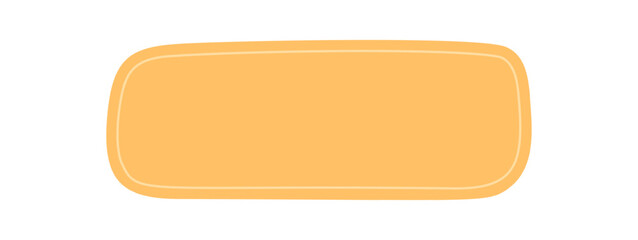 Obraz premium Hand drawn fluid rectangle text box with organic shape. Rounded frame and template banner as color background, perfect for card or mockup uses in creative projects.