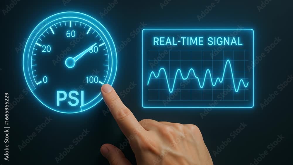 Poster smart factory technology enables predictive maintenance by monitoring real time signal pressure for 