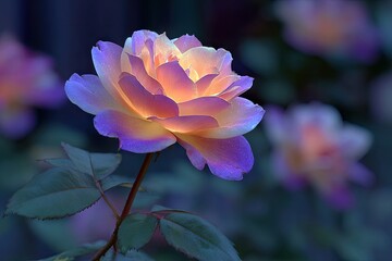 Obraz premium Glowing Rose Bloom