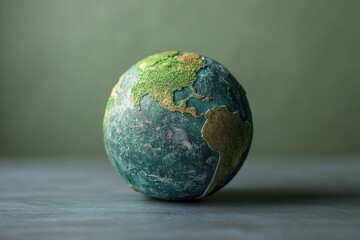 Visualize a global ecological green energy revolution concept, symbolizing the future of sustainable energy with creative elements, Generative AI