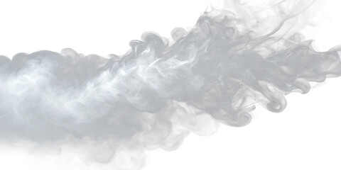 white gray smoke cloud transparent background