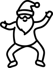Naklejka premium Joyful santa claus dancing at a festive holiday party with a disco ball isolated on white background isolated on transparent background