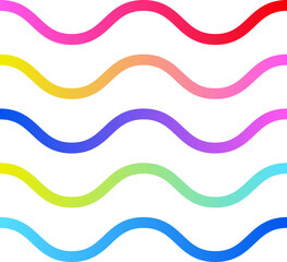 colorful wave line gradient pattern design element