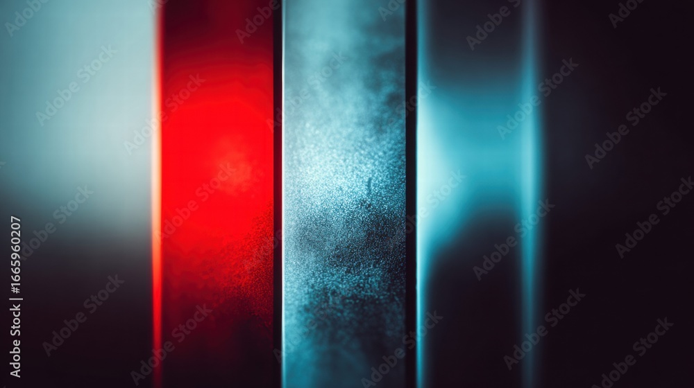 Poster a striking abstract composition of colorful vertical lines, creating a modern visual.