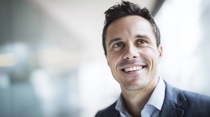 Businessman in office,modern interior background,copy space concept,mockup template.