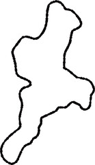 手描きのゆるい三重県の地図イラスト