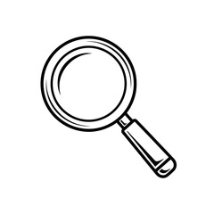 Vector art of magnifying glass icon, , symbolizing search, discovery, and detailed examination