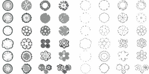 Collection of Tree Top View Illustrations for Architectural and Landscape Design