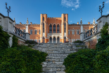 Historic Marfino estate with main staircase, cultural heritage in Moscow region, Russia