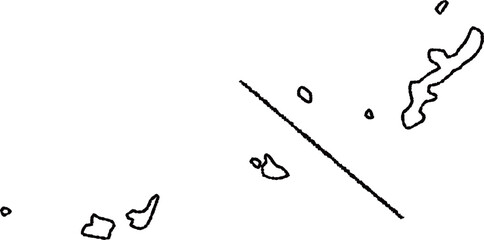 手描きのゆるい沖縄県の地図イラスト