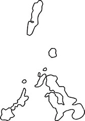 手描きのゆるい長崎県の地図イラスト