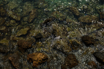 beautiful mediterranean sea and rocks