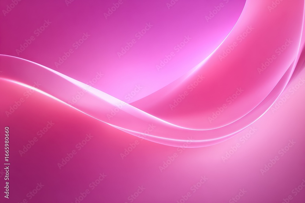 Poster abstract design featuring a soft pink background with gentle curves and flowing light, creating an i