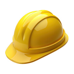 Fototapeta premium Yellow hard hat safety helmet isolated on transparent background