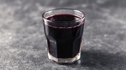 Dark purple drink in glass