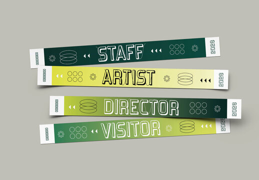 Event Wristband Concert Party And Festival Entry Pass Ticket Design Template