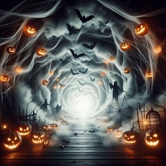 Obraz premium vector illustration of a halloween background
