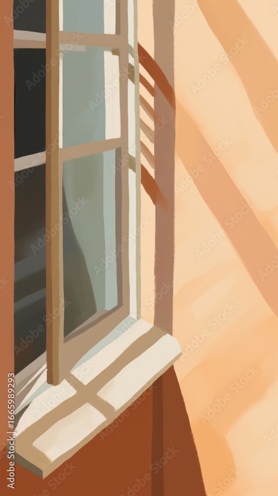 Poster window shadow and light backgrounds architecture daylighting.