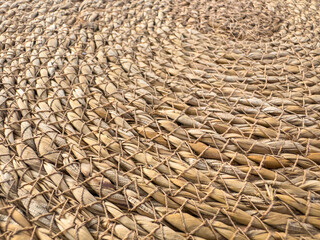 close-up of wicker tray